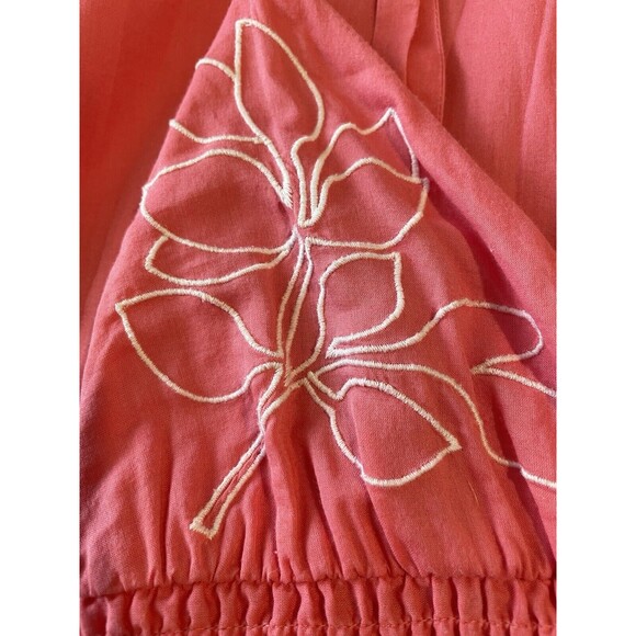 🌺 GAP Pink Embroidered Cotton Maxi Dress – Adjustable Straps, Size XS - Picture 6 of 9